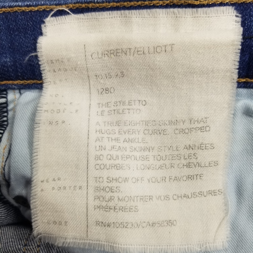 Current elliot the Stilletto Destroy Ankle Jean 28 - Picture 8 of 9